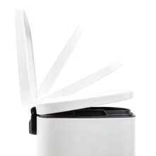 13.2 Gallon And 3.2 Gallon Trash Can Combo Rectangular Shape Step Can Combo - Matte White - 霧面白如圖 - 查看 6