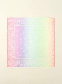 1条简约印花55厘米方巾，新款春季女士多功能头巾，可作腰带装饰、发带、时尚领巾，搭配连衣裙穿着。 - 彩色 - 查看 2