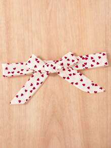 Young Girls Fashion Heart Print Ruffle Trim Sleeveless Jumpsuit + Belt