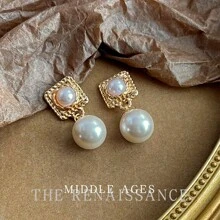 Hoa tai đính ngọc trai giả phong cách Baroque nhẹ, thích hợp để đeo hàng ngày - 3470 - Xem 10