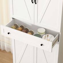 Mobile da cucina VOWNER con 12 ripiani e 4 cassetti, credenza, credenza, credenza alta da cucina con ripiani regolabili, 183x76x40cm