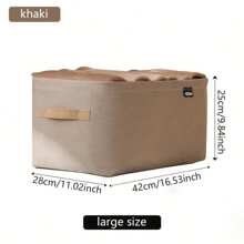 1 pièce Boîte de rangement élégante - Légère, portable et spacieuse. Organisateur de garde-robe avec poignées pour un transport et un rangement faciles - Parfait pour le placard, la chambre à coucher et l'organisation de la maison
