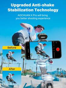 Pro Gimbal With AI Tracker Gimbal Stabilzier Portable Handheld Gimbal Stabilizer Foldable Selfie Vlog Auto-Follow Rotation Auto Face Tracking Smart 3 Axis Gimbal For All Phones Compatible With Iphone Android Phone Mobile Phone ,Camera Intelligent Follow Camera Phone Holder, 360 ° Rotation Suitable For Summer Vaction, Travel Holiday, Live Streaming,Vlog,Family Gatherings,For Handheld Selfie,Outdoor Activities, Interviews - Dark Grey - View 3