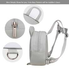 Bebamour Animal Toddler Backpack With Reins Mini Bag With Leash For Children Portable Backpack Rucksack With Harness For Boys And Girls, Orange