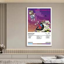 Framed BAVIEN  Poster Graduation Album Cover Posters Rap Music Poster Wall Art Room Decor Print Canvas Posters For Room Aesthetic