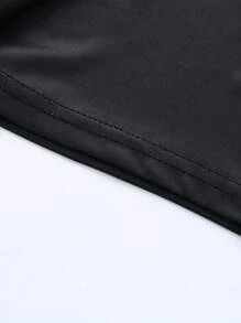 男士黑色短袖 T 恤，带有野性豹纹图案、铁丝网设计和“Keep Wild”字样，宽松版型，夏季休闲，街头服饰，适合街头和休闲穿着 - 黑色 - 查看 5