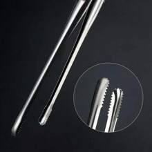 1 cái/2 cái Kẹp gắp thức ăn bằng thép không gỉ đa năng, Kẹp gắp thức ăn dễ thương, Kẹp gắp trái cây và salad, Kẹp gắp đồ ăn nhẹ và tráng miệng, Dụng cụ nấu ăn nhà bếp, Kẹp gắp BBQ để nướng, Phụ kiện cắm trại và nhà bếp - Bạc - Xem 7