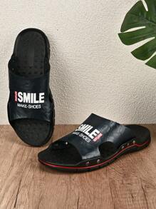 Men's Slippers Summer Outside Leather Sandals Big Size 39-48 Beach Slippers Anti-Slip Casual Slide Men Shoes - Blue - View 5