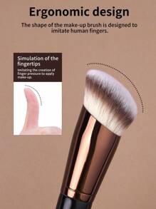 MAANGE 3pcs Makeup Brush Set, Including Foundation Brush, Concealer Brush, Highlighter Brush, Eyeshadow Brush And Other Cosmetic Tools,Giveaways,Professional Makeup Brushes,Complete Makeup Set - Coffee Brown - View 9