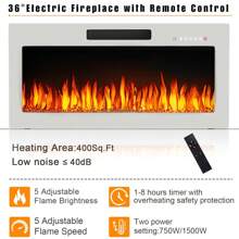 70 Inch Fireplace TV Stand With LED Light Entertainment Center And Storage Cabinet For TVs Up To 80 Inches - Black New -70in - View 6