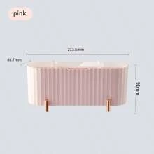 Desk Makeup Brush Holder, Clear Lidded Makeup Pad Storage Box, Makeup Sponge & Clean Swab Organizer