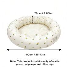 1pc Inflatable Baby Pool Padded Round Petals Swimming Pool Little Pump Pool Kiddie Paddling Pool Outdoor Water Games Play Center