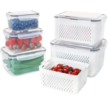 Kit 3 potes Organizadores Geladeira Organizador Alimentos Vegetais Cozinha
