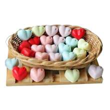 50 Mini Heart Soaps - Choose Color And Aroma - Scented Favors - Wedding, Engagement, Anniversary - 紫丁香 - 查看 4