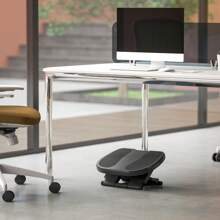 HOMCOM Footrest Adjustable Height & Angle 0-30 Degree For Better Posture At Office Grey - Grey - View 8