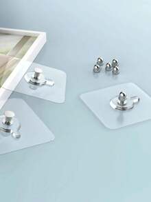 1/5/8 件免钉相框挂钩，粘性挂钩，无需钻孔，隐形粘钩，照片挂钩 - 彩色 - 查看 10