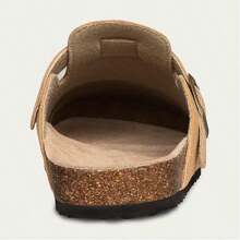 Suede Clogs For Women & Men, Mules With Cork Footbed, Arch Support, Non-Slip Outdoor Beach Slippers, Comfortable Home Shoes For Casual Wear, Fashionable, Breathable & Durable Sandals - Brown - View 4