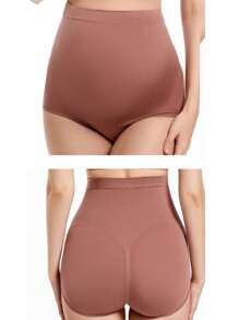 3-Pack High Waist Women's Postpartum Underwear Stylish & Soft Seamless Over Bump Maternity Panties - Đỏ - Xem 2