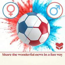2/3pcs Fun Set Of Gender Revealing Soccer Fans, Creating Unveiling Supplies For Birthday Party Atmosphere - Multicolor - View 6