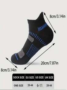 100/60/30/10/5/2/1pc 男士短款夏季运动袜 透气吸湿排汗 弹力 条纹设计 多种颜色可选 限时优惠 - A - 查看 10