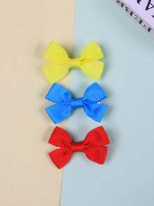 30 件随机颜色可爱蝴蝶结罗缎丝带小蝴蝶结发夹适合女孩