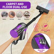 HHD 3-In-1 Cordless Vacuum Cleaner With 18Kpa Suction Power, Lightweight Design, Washable HEPA Filter, Suitable For Home, Car, Pet Hair, Carpet And Hardwood Floors