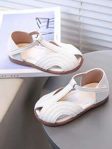 女童凉鞋 2025 新款夏季钩环儿童鞋 包头软底防滑公主幼儿鞋