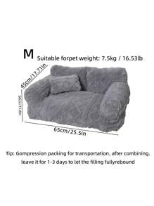 1 Pc All Season Machine Washable Pet Sofa, Pet Bed For Cats And Dogs Puppy Keep Dog Bed Cat Bed Easy To Clean - Grey - View 10