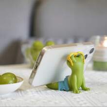 1 件创意桌面手机支架，可爱动物卡通装饰，休闲手机支架，礼物创意，适合观看节目 - 彩色 - 查看 4