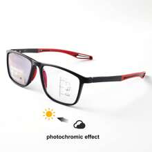 Photochromic, Progressive Multifocal Reading Glasses, Anti-Blue Light, Clear Distance Vision For Presbyopia, TR90 Frame, Sporty Style, Unisex - White - View 5