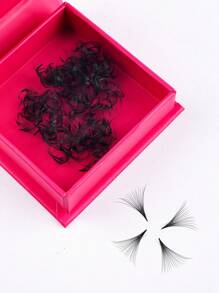 300 Fans Per Box,Thickness 0.05mm,Curl C/D,10D/12D/14D/16D/18D/20D/30D/40D,Sharp Narrow Stem Premade Fans Eyelash Extension,Easy To Carry,Natural & Soft,Party And Travel,Hand-Grafted False Eyelashes