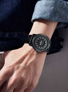 DOM 1pc Men's Watch, Advanced Technology Magnetic Waterproof Wristwatch, Mirrorless Steel Ball Arabic Numeral Scale Unique Time Display - Quartz Watches - View 5