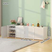 Multi-Tier High Capacity Dust-Proof Storage Shelf, Foldable Shoe Rack For Bedroom, Living Room, And Hallway, Suitable For Home Use