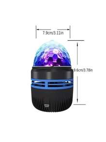 1 个 LED 北极光投影灯带遥控器，可调节多色，营造浪漫温馨氛围，多场景可用装饰投影灯，适合节日和礼物 - 黑色 - 查看 12