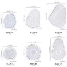 1 pieza Molde de bandeja de silicona asimétrico, molde de colada para hacer joyas de resina epoxi y yeso, apto para bandejas de decoración del hogar, elaboración de regalos hechos a mano