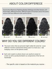 (Black )13X4 Lace Front Wigs With Baby Hair Synthetic Fiber Imported From Japan 22 Inch Deep Wave Long Wigs Synthetic Fiber Heat-Resistant Wig Elastic Mesh Cap Suitable For All People Daily Gatherings, High-Quality Women's Natural And Beautiful Synthetic Soft Fake Fiber Hair