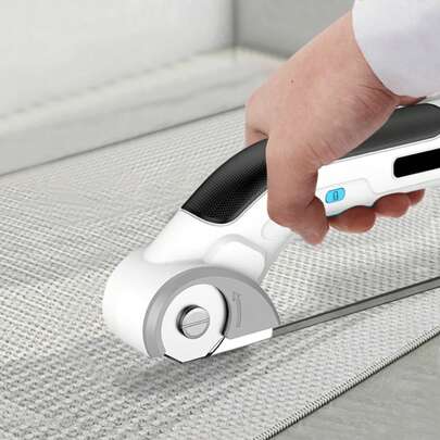 Cordless Electric Scissors, Electric Cloth Scissors Box Cutter Rechargeable Carpet And Cardboard Cutting Tool For Leather Carpet Plastic Cutting, Sewing, Crafting