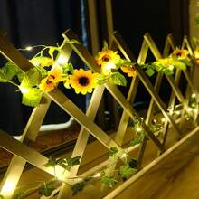 NetHong LED Solar Powered Sunflower Fairy String Lights Garden Outdoor Wall Fence Lights - Sunflower 2m - View 8