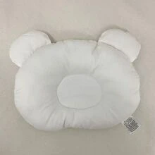 1 pièce Oreiller façonnant en coton respirant en forme d'ours de dessin animé pour nouveau-nés de 0 à 12 mois, corrigeant la forme de la tête des bébés, prévenant la tête plate, adapté à une utilisation quotidienne