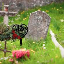衷心的父亲纪念桩 - 防风雨，情感心形墓碑，个性化花园墓碑，用于墓地纪念，纪念挚爱亲人，持久耐用，易于安装的设计