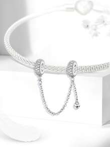 1 pieza Elegante colgante de cadena, adecuado para pulseras y brazaletes de mujer, para hacer joyas DIY, regalo de cita, joyería femenina delicada - Cadena de seguridad Love Flash - Ver 4