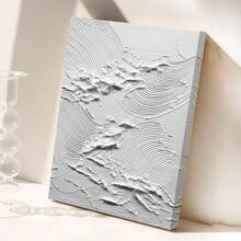 1pc Abstract Ocean Waves Textured Acrylic Painting, Hand-Painted White Wave Art, Frameless, Space & Fantasy Themed, Elegant Wall Decor For Living Room, Entryway, Office, Reception Area