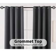 Extra Long Curtain Rod Black/Champane/ Bronze/Sliver Metal Curtain Rod For Living Room Bedroom Windows, 1 Pack 3/4 Inch Diameter Single Adjustable Curtains Rods With Spiral Finials - 黑色 - 查看 6