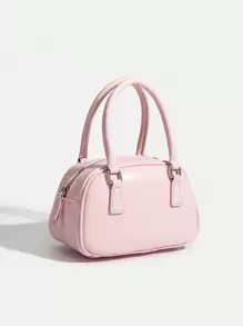2026 Spring/Summer New Cute Mini Handbag, Crossbody Bag, Shoulder Bag, Bowling Bag, Crossbody Bag, Small Square Bag Business Women's Leisure Fashion Daily Commuter Bag, Suitable For Work, Shopping, Dating, Travel, College Students, Women's Bag, Daily Use - Pink - View 2