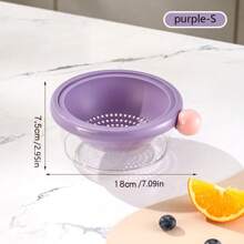 1 chiếc giỏ thoát nước hai lớp, giỏ rửa trái cây và rau củ mini dễ thương cho nhà bếp, đĩa đựng trái cây thanh lịch cho phòng khách - Nhiều màu - Xem 17