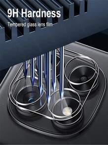 2 PIEZAS Película de vidrio templado para protección de lente de cámara compatible con iPhone/compatible con Samsung Galaxy/compatible con Xiaomi/Redmi/compatible con Huawei/Hono/Magic 6 5 Lite/y talla grande modelos, superficie brillante de alta definición, a prueba de explosiones, adsorción automática, alta dureza, diseño con borde redondeado a prueba de polvo