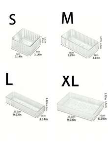 7pcs/Set Transparent Drawer Storage Box, Makeup Organizer, Multifunctional Storage Box, Ideal For Bathroom Vanity, Holds Makeup Brushes, Pencils, School Supplies, Display Tray Stand, Suitable For Vanity And Bathroom Counter, Home Decor - Multicolor - View 11