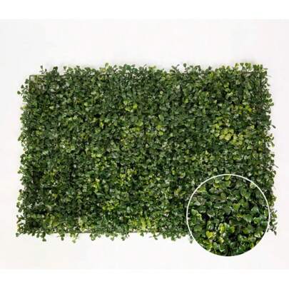 Painéis de proteção de folhas de buxo de grama artificial de 60 cm x 40 cm, revestimento de parede, esteiras de treliça artificiais, sebes artificiais decorativas, painéis de buxo, grama artificial, buxo, folhas sintéticas para uso interno e externo
