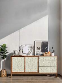 1 rol wit basis goud geometrisch 3D-effect behang, waterdicht, hittebestendig behang, keuken- en badkamermuursticker, formaat: 45,5 x 99,5 cm. Kamerdecoratie Woondecoratie Muurdecoratie Badkamerdecoratie Slaapkamerdecoratie Kamerdecoratie Spullen Woonkamerdecoratie Huisdecoratie Woondecoratie Woonkamer Muurkunst Stickers Muurstickers