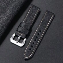 1 条表带 - 20 毫米、22 毫米、24 毫米 荔枝纹和光滑纹理 - 多种颜色可选